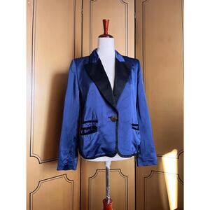 JC de Castelbajac blazer jacket in blue and black, size 10